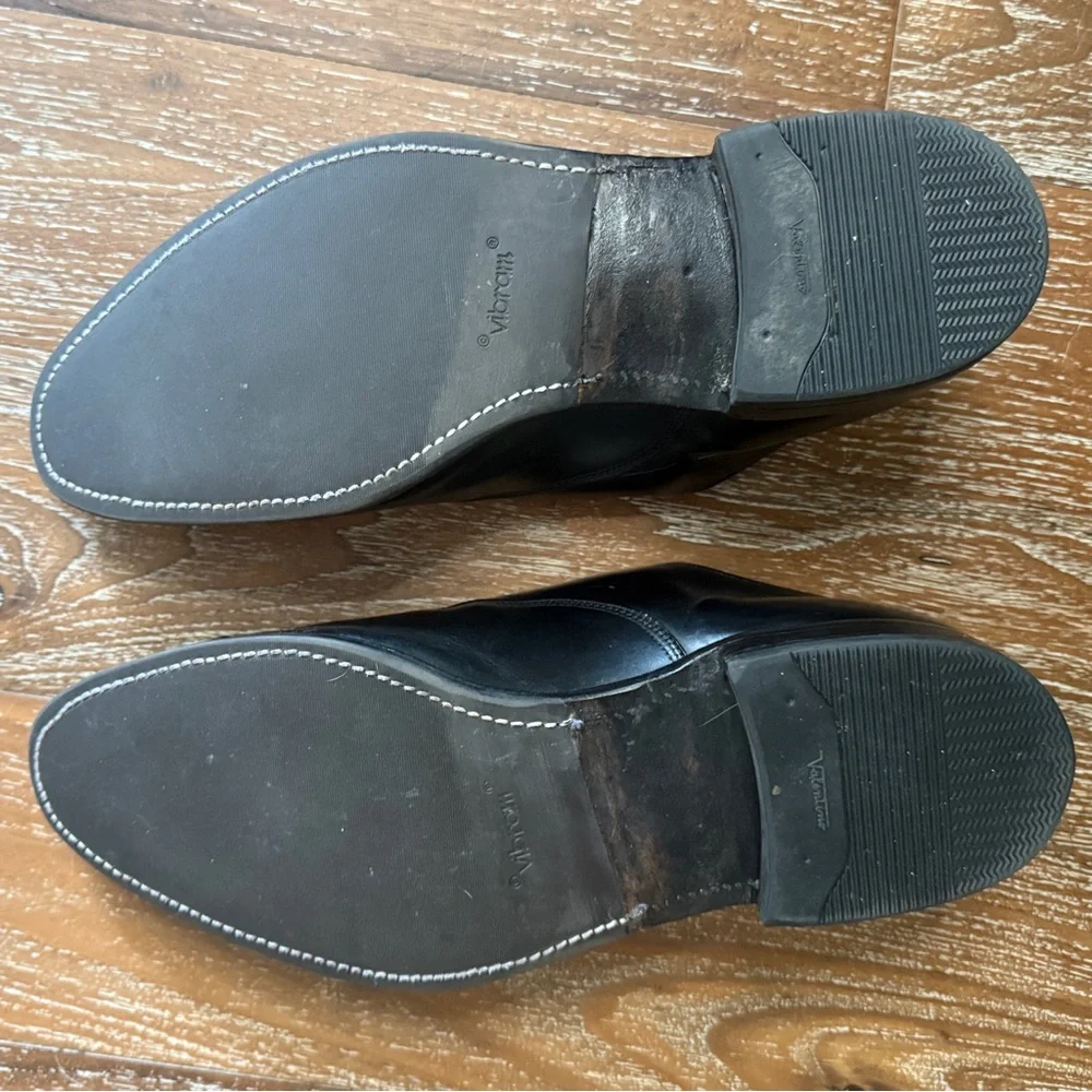 Allen Edmonds Black Leather Cap-Toe Oxfords - Picture 6 of 11